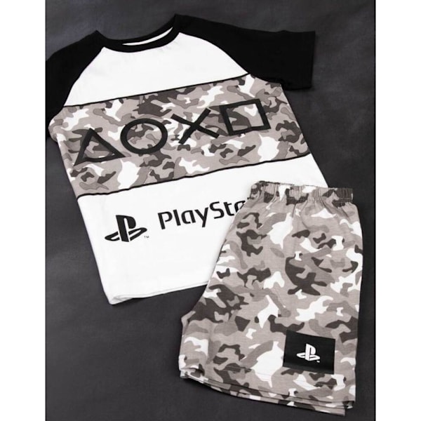Playstation Pojkar Gaming Camo Kort Pyjamas Set 7-8 År Svart/G Black/Grey/White 7-8 Years