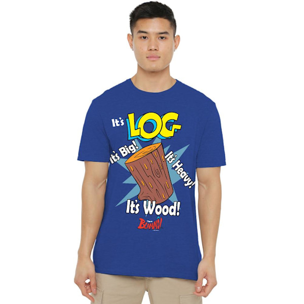 Ren & Stimpy Unisex Vuxen It´s Log T-Shirt L Kungsblå Royal Blue L