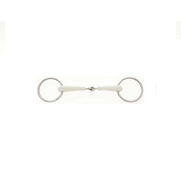 Lorina Flexi Single Jointed Loose Ring Snaffle 5in Silver/White Silver/White 5in