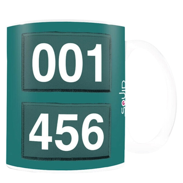 Squid Game Numbers Mug En Storlek Vit White One Size