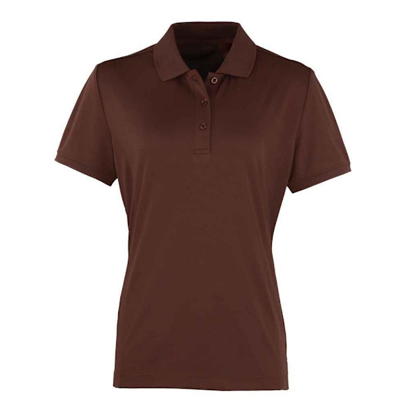 Premier Dam/Kvinnors Coolchecker Pique Poloskjorta 12 UK Brun Brown 12 UK