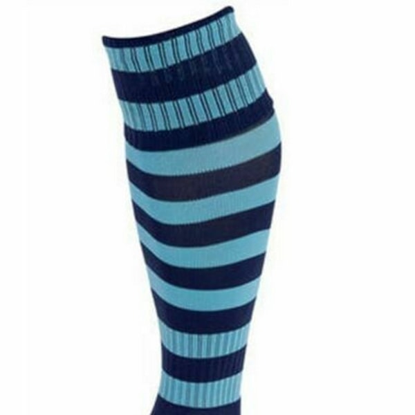 Precision Unisex Vuxen Pro Randiga Fotbollsstrumpor 7 UK-12 UK Marinblå Navy/Sky Blue 7 UK-12 UK