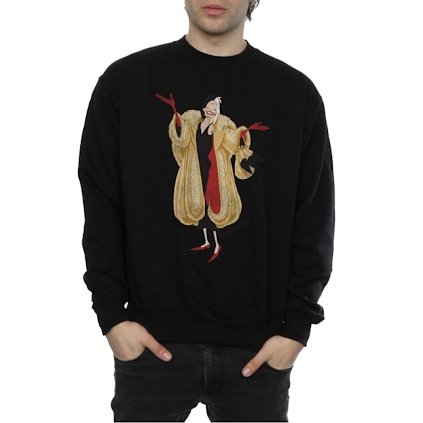 Disney Herr 101 Dalmatiner Klassisk Cruella De Vil Sweatshirt S Black S