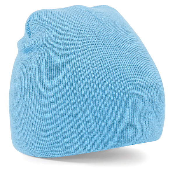 Beechfield Plain Basic Knitted Winter Beanie Hat One Size Sky B Sky Blue One Size