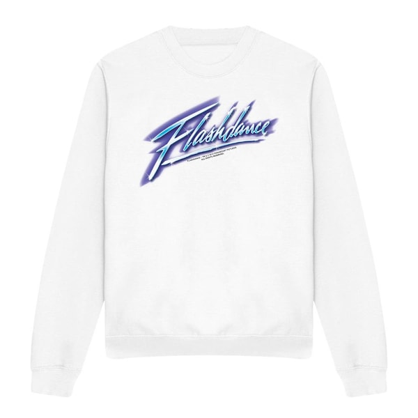 Flashdance Unisex Vuxen Logotyp Sweatshirt XL Vit White XL