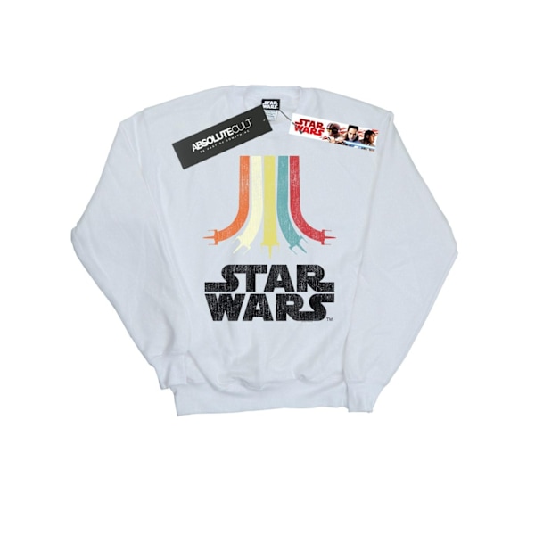 Star Wars Dam/Kvinnor Retro Rainbow Sweatshirt L Vit White L