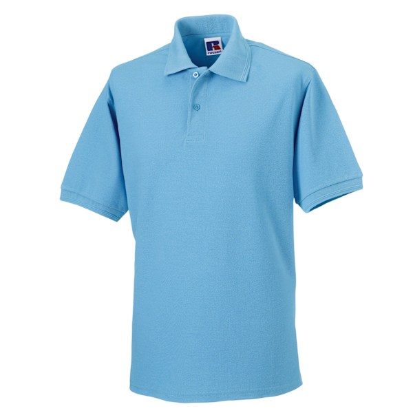 Russell Herr Poloskjorta i Polycotton Pique, Hållbar, 3XL, Sky Blå Sky Blue 3XL