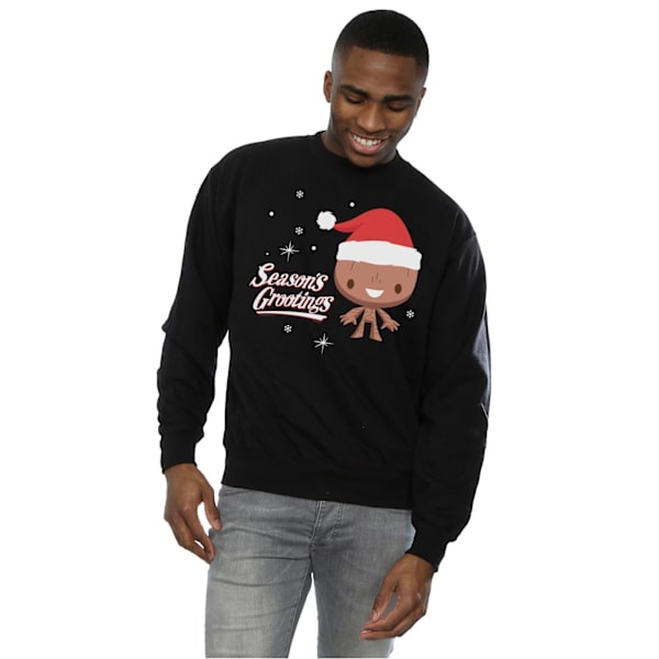 Marvel Mens Season´s Grootings Sweatshirt M Svart Black M