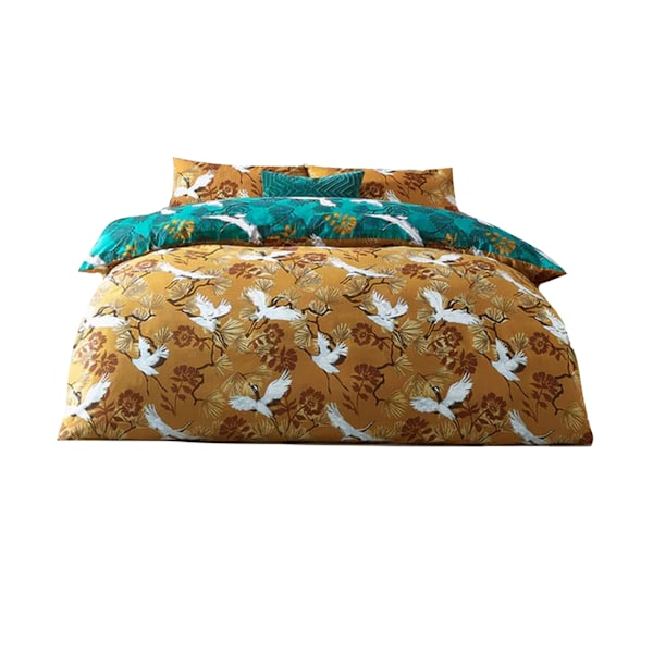 Furn Demoiselle Botanisk Påslakanset Enkelsäng Senapsgul Mustard Yellow Single