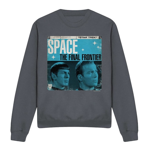 Star Trek Unisex Vuxen Final Frontier Tröja M Gråmelerad Charcoal M