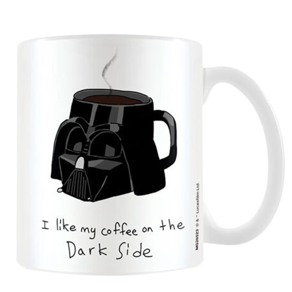 Star Wars Dark Side Meme Darth Vader Mugg En Storlek Vit/Svart White/Black One Size