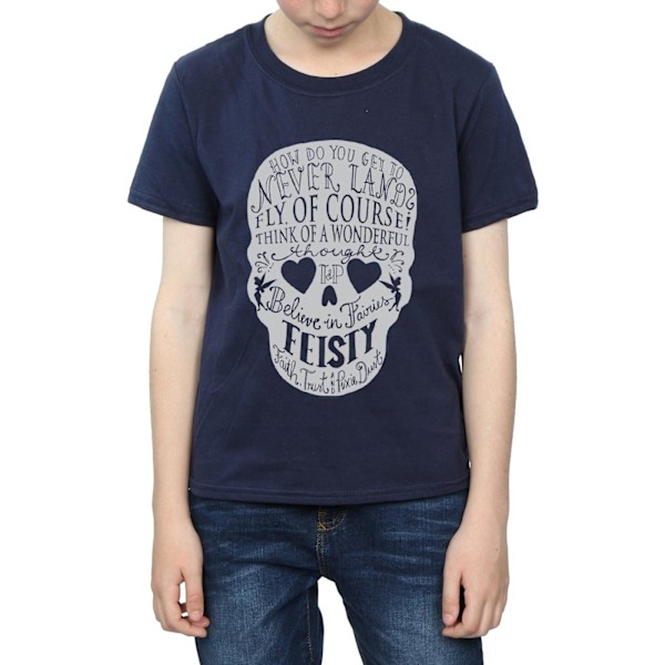 Disney Boys Tinker Bell Skull T-Shirt 12-13 år Marinblå Navy Blue 12-13 Years