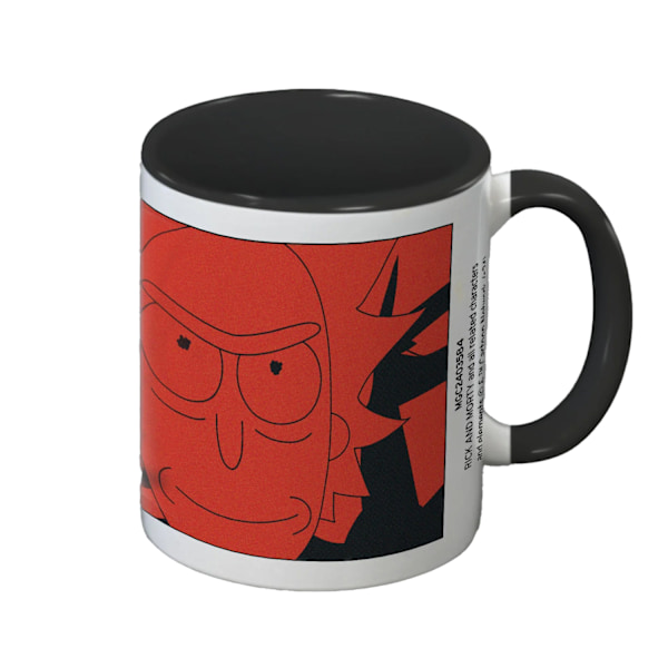 Rick And Morty Inner Two Tone Rick Mugg En Storlek Röd/Svart Red/Black One Size
