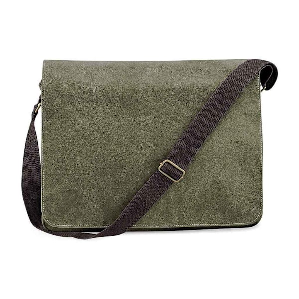 Quadra Vintage Messenger Bag One Size Vintage Military Green Vintage Military Green One Size