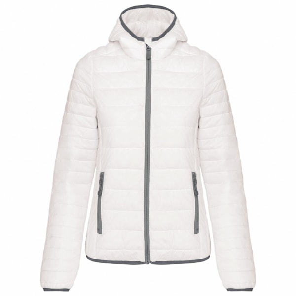 Kariban Dam/Dam Lightweight Hooded Padded Jacket 18 UK Wh White 18 UK