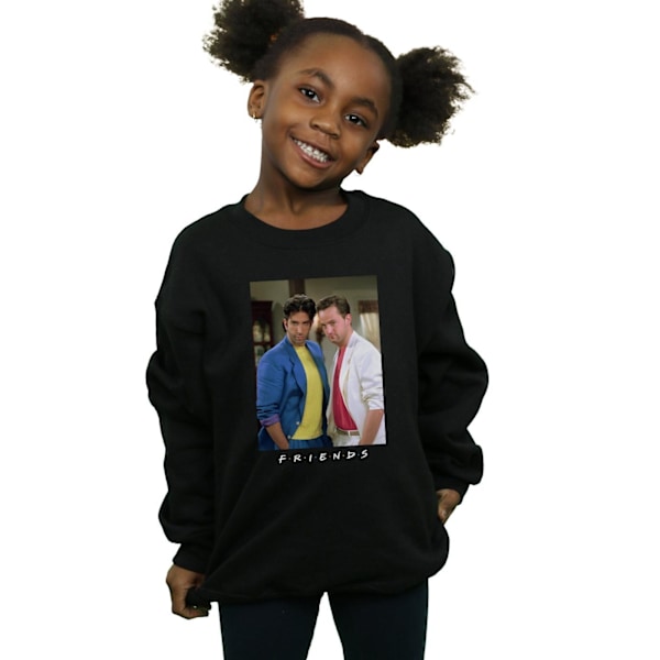 Friends Girls Ross And Chandler College Sweatshirt 7-8 År Bl Black 7-8 Years