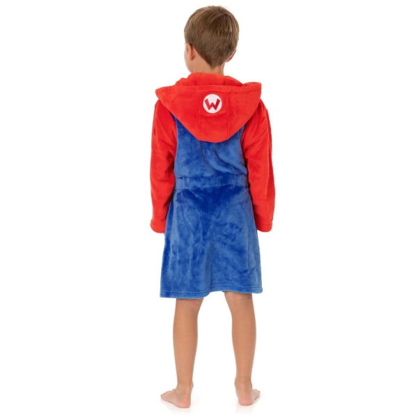 Super Mario Barn/Barn Dräkt Morgonrock 7-8 år Röd/ Red/Blue 7-8 Years