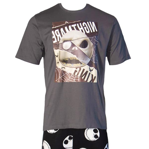 Nightmare Before Christmas Jack Skellington Spider Web Pyjamas för män Grey/Black XL