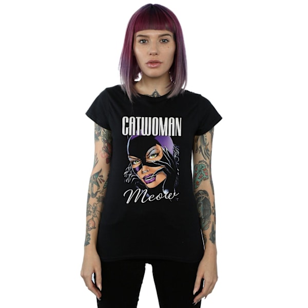 DC Comics Dam/Kvinnor Batman Catwoman Feline Fatale Bomull T- Black S