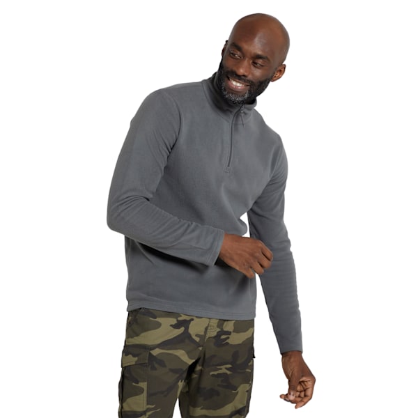 Mountain Warehouse Camber II Fleece Tröja med Halv Dragkedja Herr XXL Grå Grey XXL