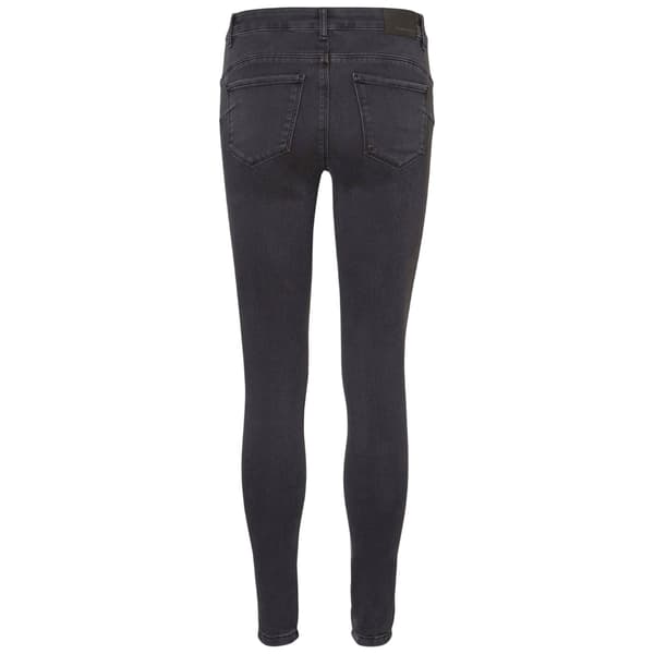 Vero Moda Dam 5 Fickor Slim Jeans S Mörkgrå Dark Grey S