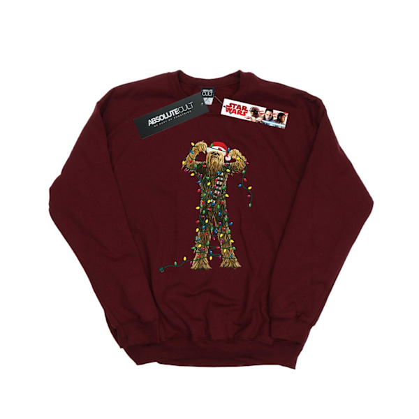Star Wars Chewbacca Julbelysning Sweatshirt XL Bordeaux Burgundy XL