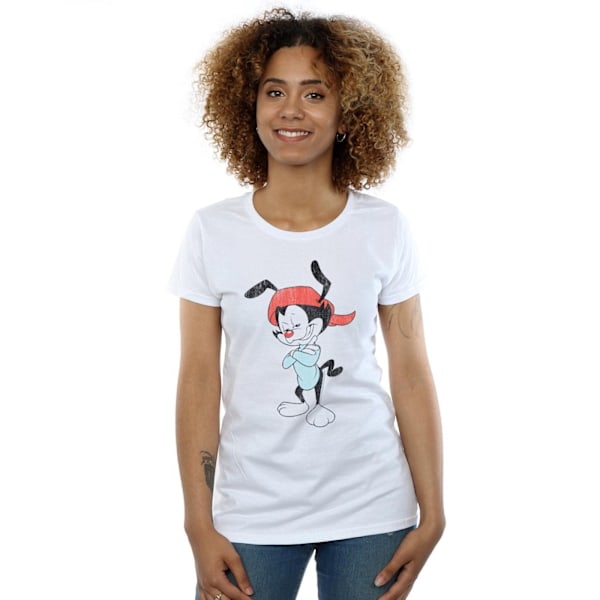 Animaniacs Dam/Kvinnor Wakko Klassisk Pose Bomull T-shirt M Vit White M