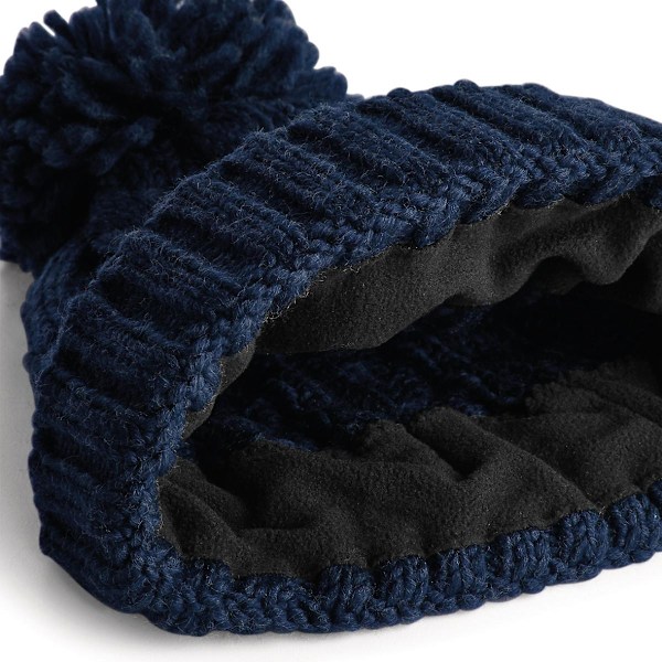 Beechfield Unisex Vuxen Kabel Stickad Melange Mössa One Size Nav Navy Blue One Size