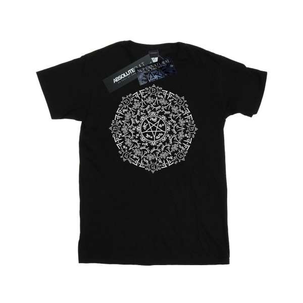 Supernatural Mens Symbol Circle T-Shirt S Svart Black S