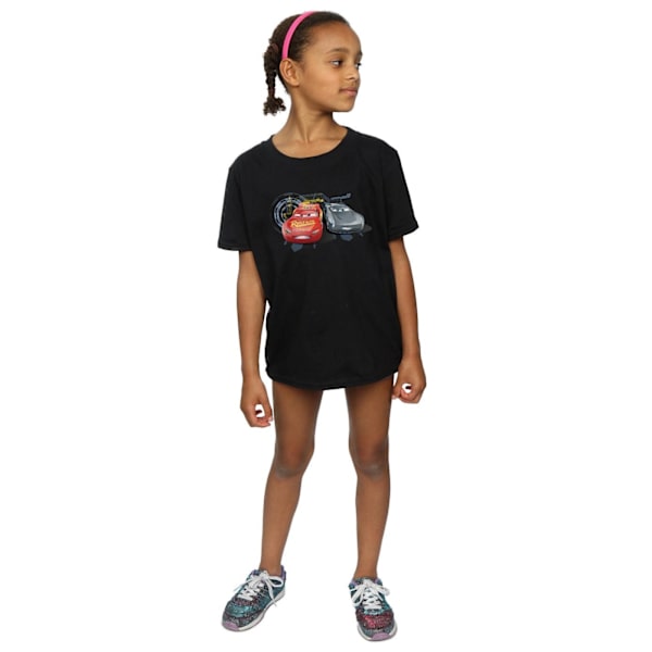 Disney Girls Cars Lightning Vs Storm Bomull T-shirt 12-13 år Black 12-13 Years