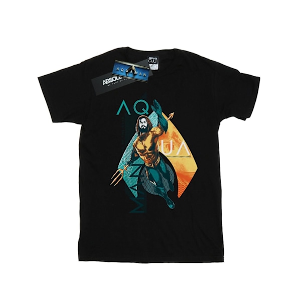 DC Comics Dam/Kvinnor Aquaman Tropisk Ikon Bomull Boyfriend Black 3XL