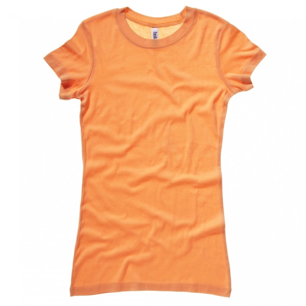 Bella + Canvas Dam/Dam Skir Mini Rib T-shirt med rund hals S Orange Sorbet S