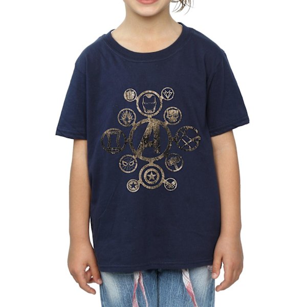 Avengers Infinity War Girls Icons T-Shirt 9-11 år Marinblå Navy Blue 9-11 Years
