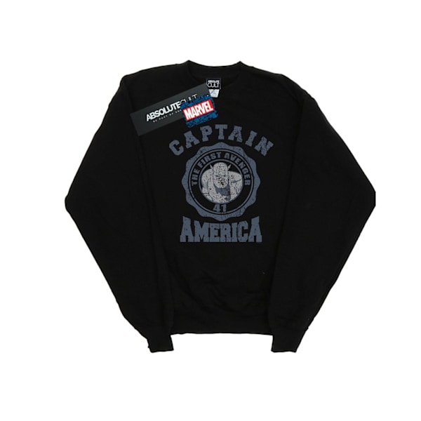 Marvel Dam/Damer Captain America Collegiate Sweatshirt S Svart Black S