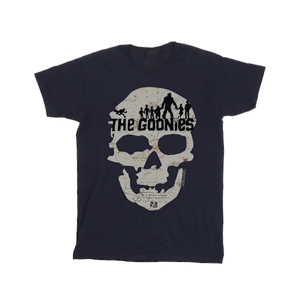 The Goonies Girls Map Skull Bomull T-shirt 9-11 år Marinblå Navy Blue 9-11 Years