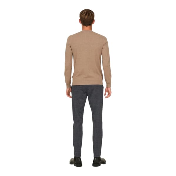 Only Herr Plaid Slim Chinos 30L Grå Grey 30L
