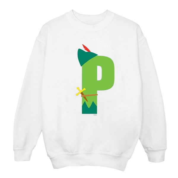 Disney Herr Alphabet P Är För Peter Pan Sweatshirt M Vit White M