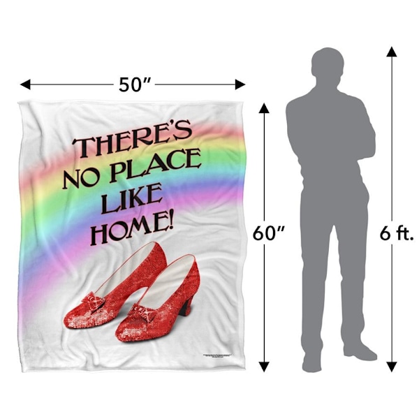 Trollkarlen från Oz Det finns ingen plats som hemma Regnbågsfilt En Multicoloured One Size