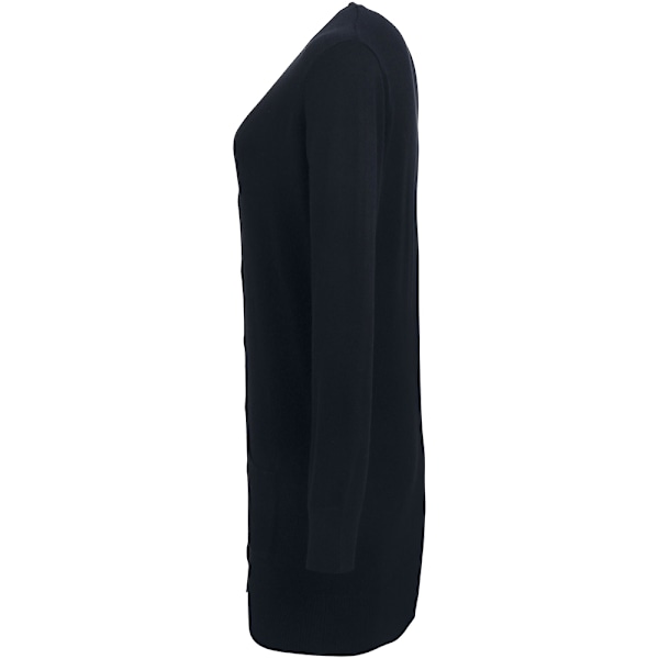 Premier Dam/Damer Lång V-ringad Stickad Cardigan 16 Svart Black 16