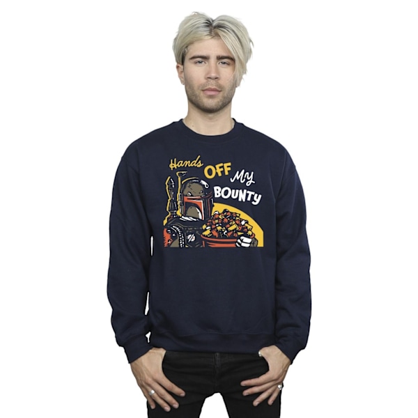 Star Wars Mens Boba Fett Hands Off My Bounty Sweatshirt 4XL Nav Navy Blue 4XL