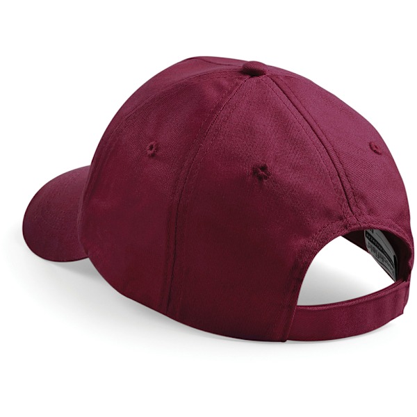 Beechfield Plain Unisex Junior Original 5 Panel Baseball Cap On Burgundy One Size
