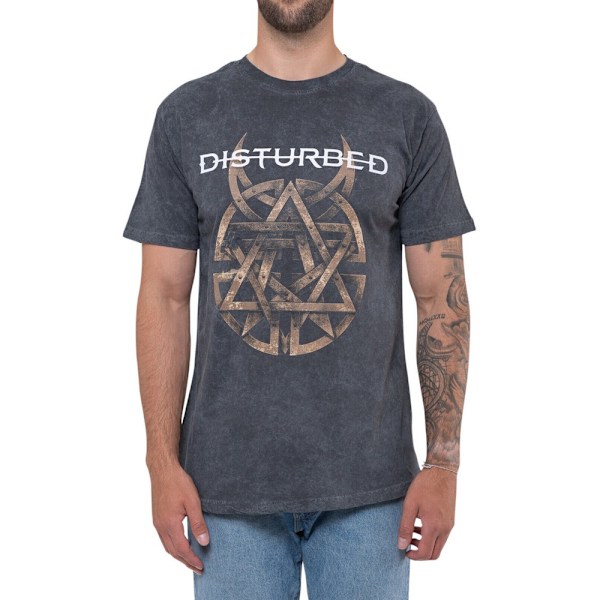 Disturbed Unisex Vuxen Nitat T-shirt L Charcoal Grey Charcoal Grey L