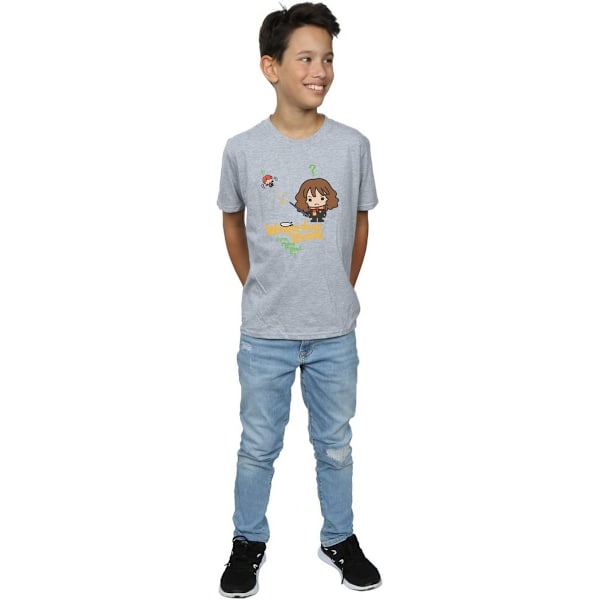 Harry Potter Boys Wingardium Leviosa Hermione T-shirt 7-8 år Sports Grey 7-8 Years