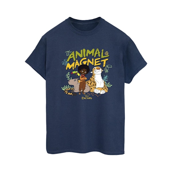 Disney Dam/Kvinnor Encanto Animal Magnet Bomull Boyfriend T-Shirt XXL Marinblå Navy Blue XXL