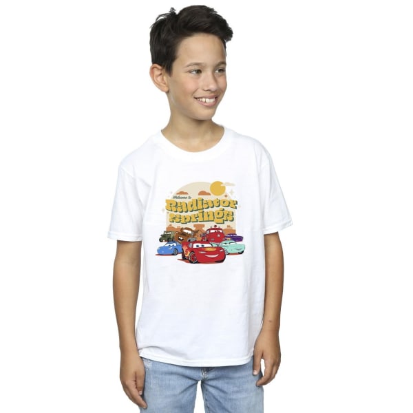 Disney Boys Cars Radiator Springs Group T-shirt 12-13 år Whi White 12-13 Years