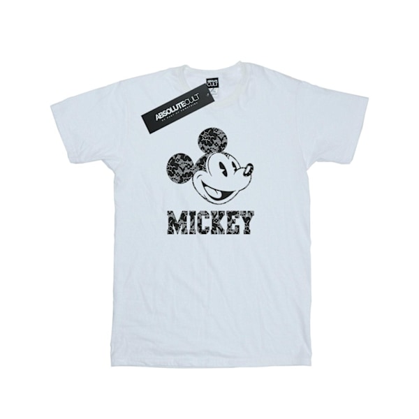 Disney Girls Mickey Mouse Laces Bomull T-shirt 12-13 År Vit White 12-13 Years