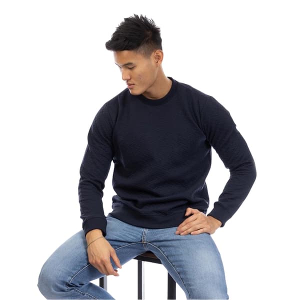Peter Werth Herr Quiltad Tröja S Mörkblå Dark Navy S