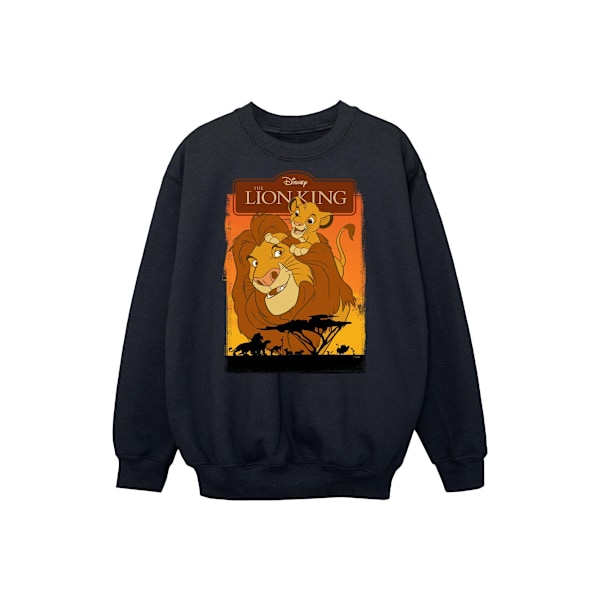 Disney Boys The Lion King Simba Och Mufasa Sweatshirt 7-8 År Black 7-8 Years