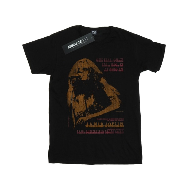 Janis Joplin Dam/Kvinnor Madison Square Garden Bomull Boyfrie Black 3XL