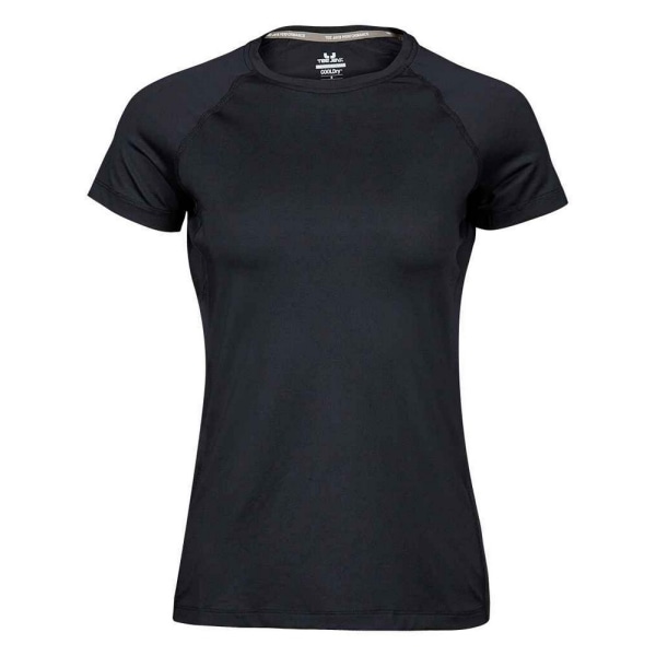 Tee Jays Dam/Dam CoolDry T-shirt 3XL Svart Black 3XL